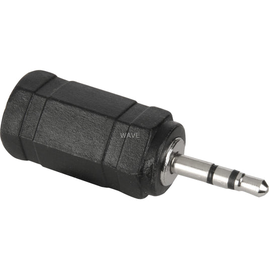 Goobay adapter 2.5 mm male jack > 3.5 mm female port (zwart zilver, stereo)