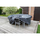 Nature tuinmeubelafdekhoes voor ronde tafel en stoelen afdekking (grijs, 6030601)