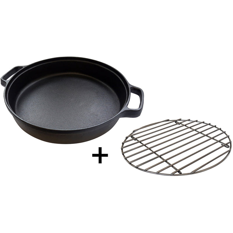 Afbeelding laden in galerijviewer, Campingaz culinary modular gietijzeren braadpan bak- braadpan (zwart roestvrij staal)
