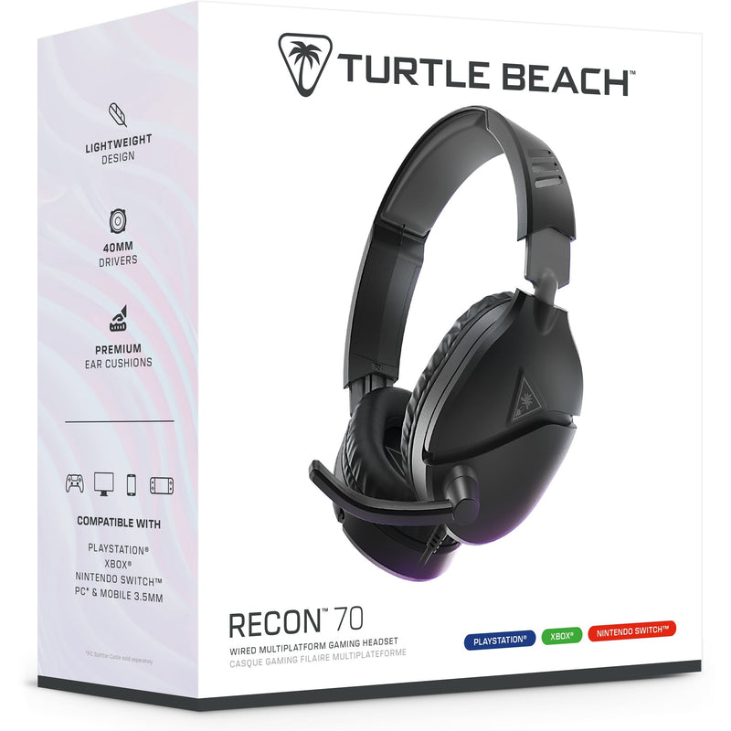 Afbeelding laden in galerijviewer, Turtle beach ear force recon 70p black (2024) over-ear gaming headset (zwart, ps4, ps5, xbox series x|s, xbox one, switch, pc, mobile)
