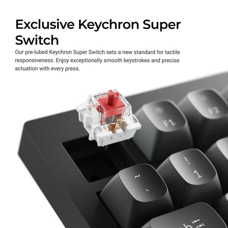 Afbeelding laden in galerijviewer, Keychron v1w-d4 8k qmk wired custom mechanical keyboard (zwart, us lay-out (qwerty), super banana, 75%, rgb leds, double-shot pbt, hot swap, 8k, knop)
