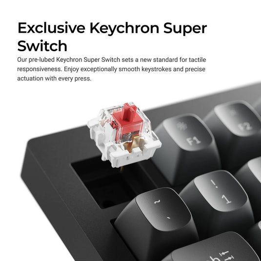 Keychron v1w-d4 8k qmk wired custom mechanical keyboard (zwart, us lay-out (qwerty), super banana, 75%, rgb leds, double-shot pbt, hot swap, 8k, knop)