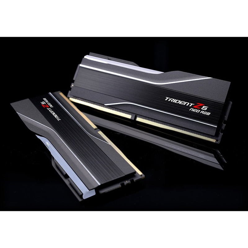 Afbeelding laden in galerijviewer, G.skill 64 gb ddr5-6000 (2x 32 gb) kit werkgeheugen (zwart, f5-6000j3040g32gx2-t, trident z5 neo rgb, expo)
