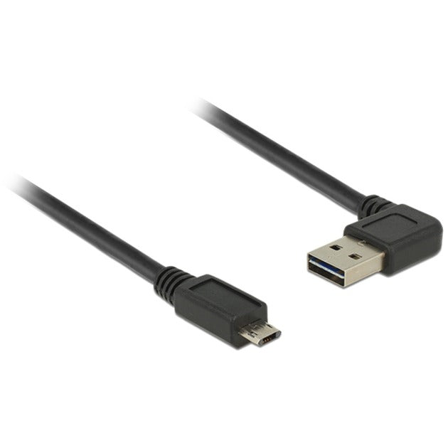Afbeelding laden in galerijviewer, Delock easy-usb-a 2.0 male > easy-usb micro-usb-b 2.0 male kabel (zwart, 1 meter)
