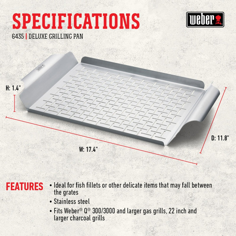 Afbeelding laden in galerijviewer, Weber deluxe grillpan grillkorf (zilver)
