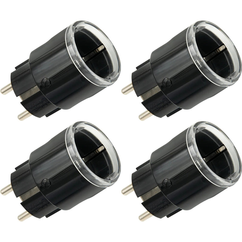 Afbeelding laden in galerijviewer, Shelly plug s gen3 slimme wifi, 4 stuks stekker (zwart, matter, wifi, bluetooth)
