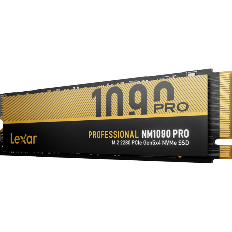 Afbeelding laden in galerijviewer, Lexar nm1090 pro 2 tb ssd (zwart goud, m.2 2280, pcie gen 5x4)
