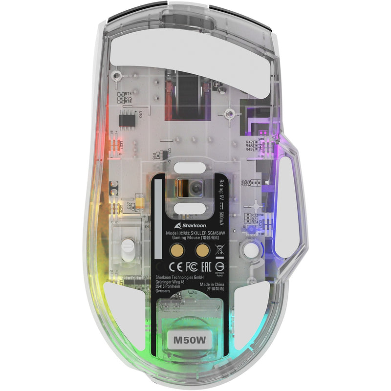 Afbeelding laden in galerijviewer, Sharkoon skiller sgm50w gaming muis (wit, 400 - 6400 dpi, rgb leds)
