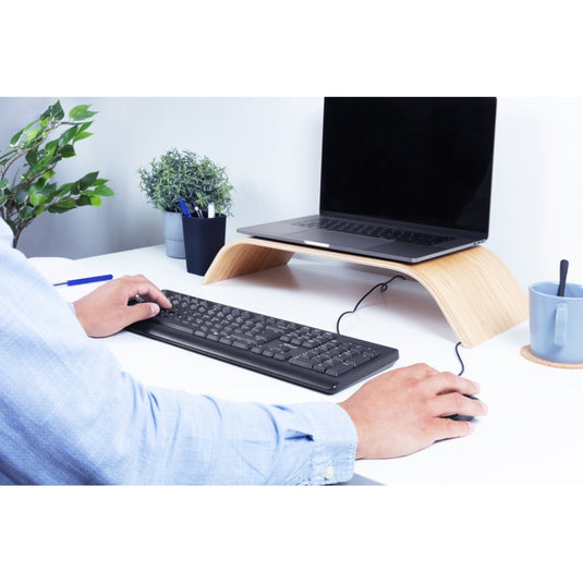 Trust primo keyboard mouse set desktopset (zwart, us lay-out (qwerty), membraan, 100%)