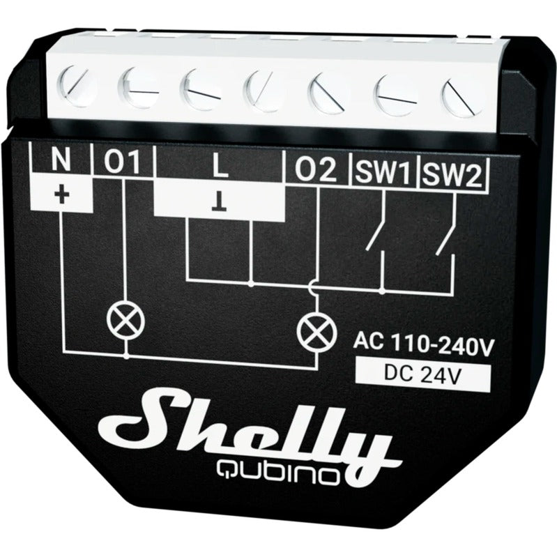 Afbeelding laden in galerijviewer, Shelly qubino wave 2pm relais (zwart, 2-kanaals, z-wave)
