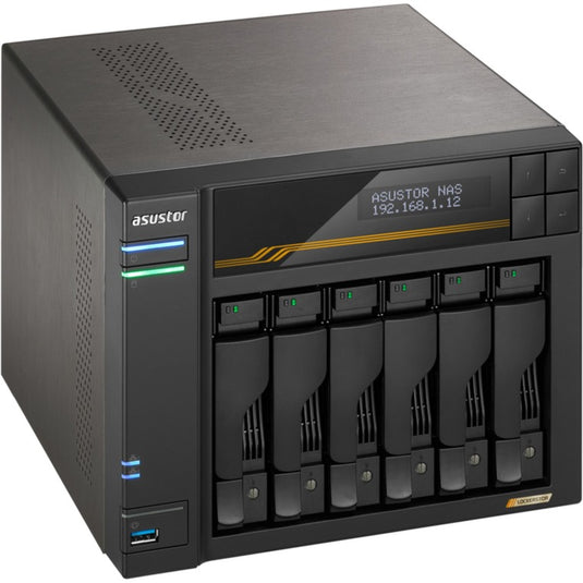 Asustor lockerstor 6 as6806t nas (zwart)