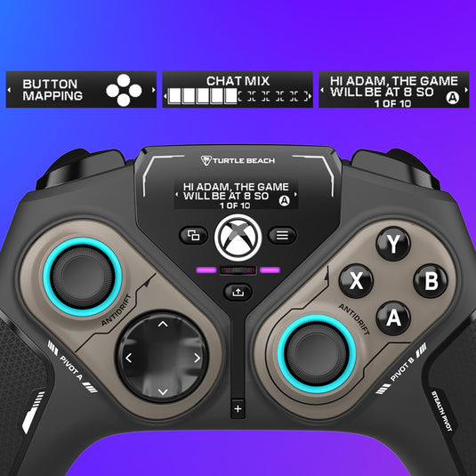 Turtle beach stealth pivot draadloze slimme controller (zwart, 2,4 ghz bluetooth usb, pc, xbox, android)
