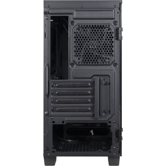 Inter-tech x-608 infinity micro midi tower behuizing (zwart | 1x usb-a | 1x usb-c | rgb | window)