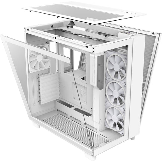 Nzxt h9 elite midi tower behuizing (wit | 2x usb-a | 1x usb-c | rgb | tempered glass)