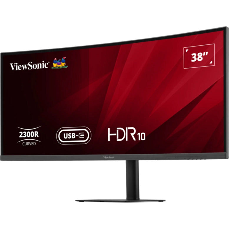 Afbeelding laden in galerijviewer, Viewsonic va3820c uwqhd+ 21:9 curved monitor met usb-c hub 38 ultrawide (zwart, 2x hdmi, 1x displayport, usb-c, usb-b )
