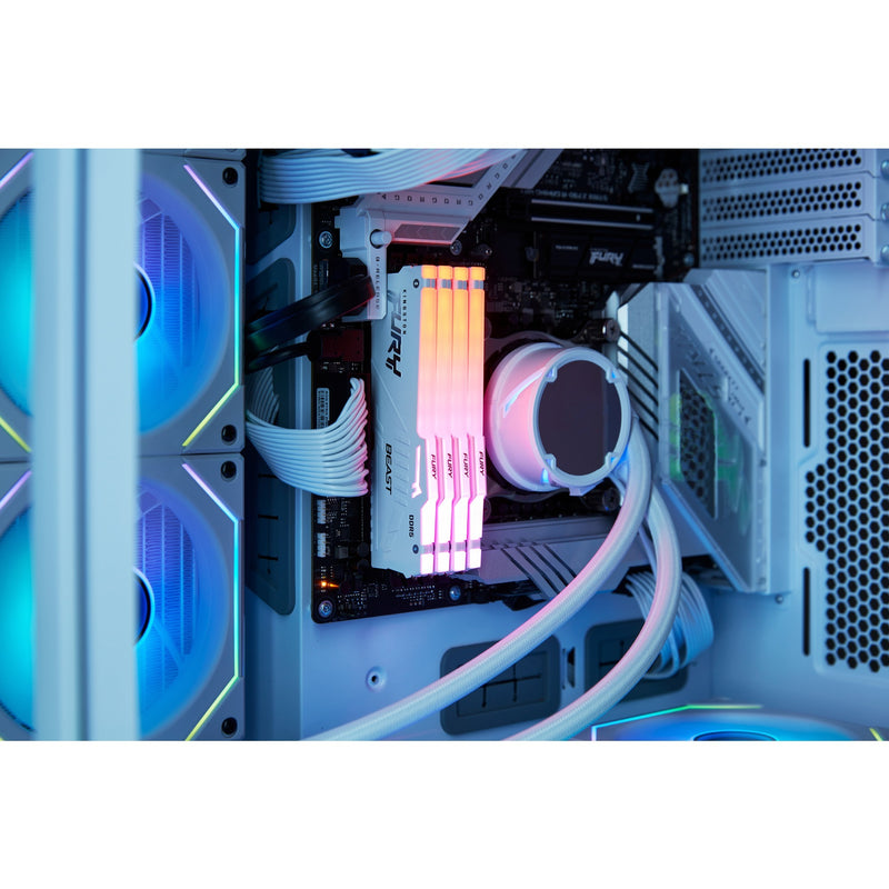 Afbeelding laden in galerijviewer, Kingston fury beast rgb 16 gb ddr5-5600 (1x 16 gb) werkgeheugen (wit, kf556c40bwa-16, xmp 3.0)

