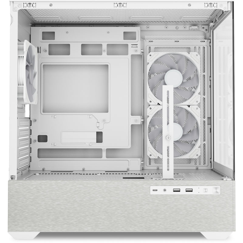 Afbeelding laden in galerijviewer, Sharkoon mk7 argb mini tower behuizing (wit | 2x usb-a | 1x usb-c | rgb | tempered glass)
