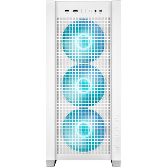Asus tuf gaming gt302 argb midi tower behuizing (wit | 2x usb-a | 1x usb-c | rgb | tempered glass)