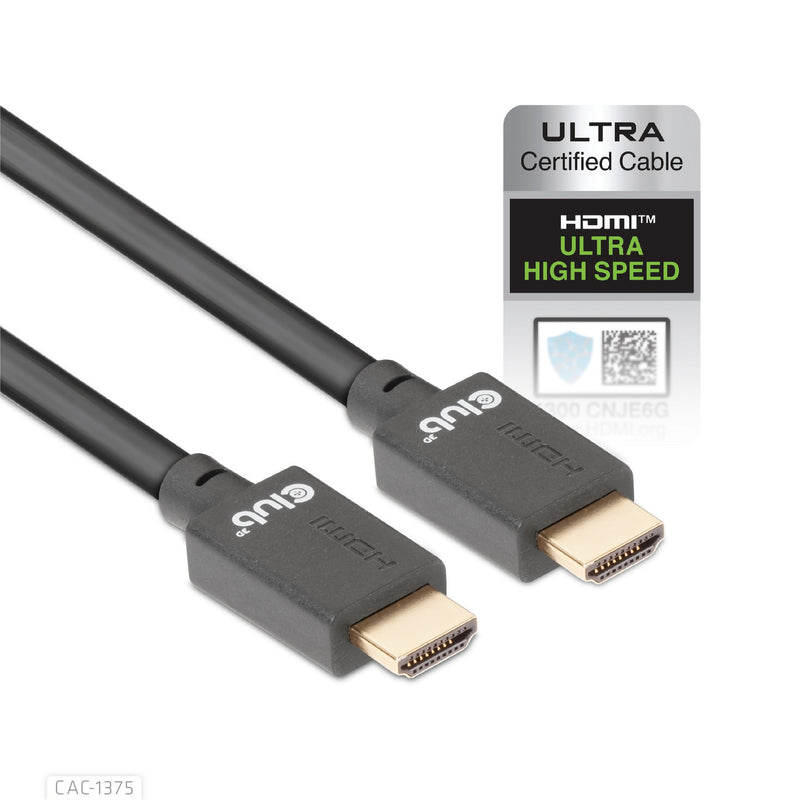 Afbeelding laden in galerijviewer, Club 3d gecertificeerde ultra high speed hdmi 2.1 kabel (zwart, 5 meter, 8k)

