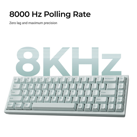 Keychron q16 he 8k magnetic switch keyboard (blauw, us lay-out (qwerty), ultra-fast lime, 65%, rgb, hot swap, 8k)