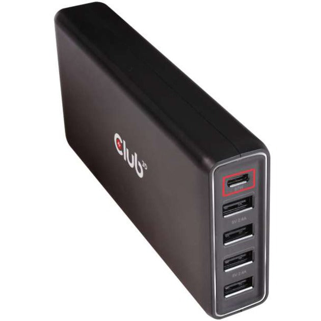Afbeelding laden in galerijviewer, Club 3d 111w power delivery oplader (zwart, 1x usb-c, 4x usb-a)
