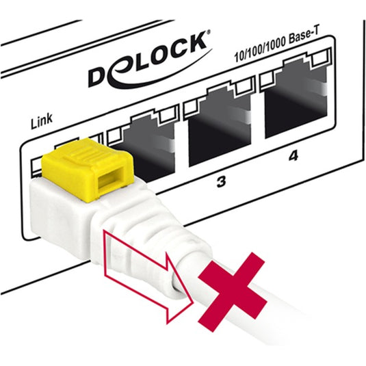 Delock patchkabel rj-45 secure met cat.6a (wit, 85331, 1 meter)