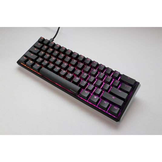 Ducky one 3 classic mini rgb mechanisch toetsenbord (zwart, us lay-out (qwerty), cherry mx brown, 60%, rgb led, double-shot pbt, hot-swappable, quack mechanics)