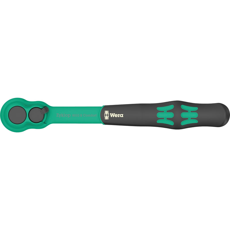 Afbeelding laden in galerijviewer, Wera 8010 b zyklop comfort ratel (zwart groen, met omschakelpal en 3 8 aandrijving)
