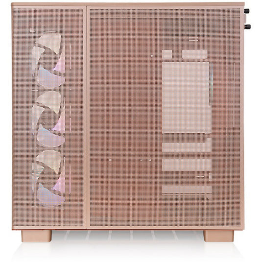 Thermaltake view 380 xl tg argb gravel sand midi tower behuizing (lichtbruin | 2x usb-a | 1x usb-c | rgb | window)