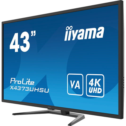 Iiyama prolite x4373uhsu-b1 43 4k uhd monitor (zwart, 2x hdmi, 2x displayport, mini-displayport, 4x usb-a, usb-b)