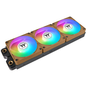 Thermaltake ct120 ex reverse argb sync pc cooling fan gravel sand (3-fan pack) case fans (lichtbruin, 3 stuks, 120 x 120 x 25 mm, pwm)
