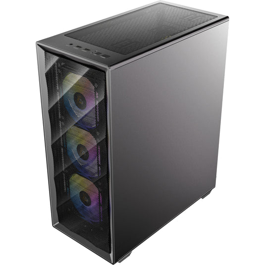 Antec ax85 argb midi tower behuizing (zwart | 2x usb-a | tempered glass)