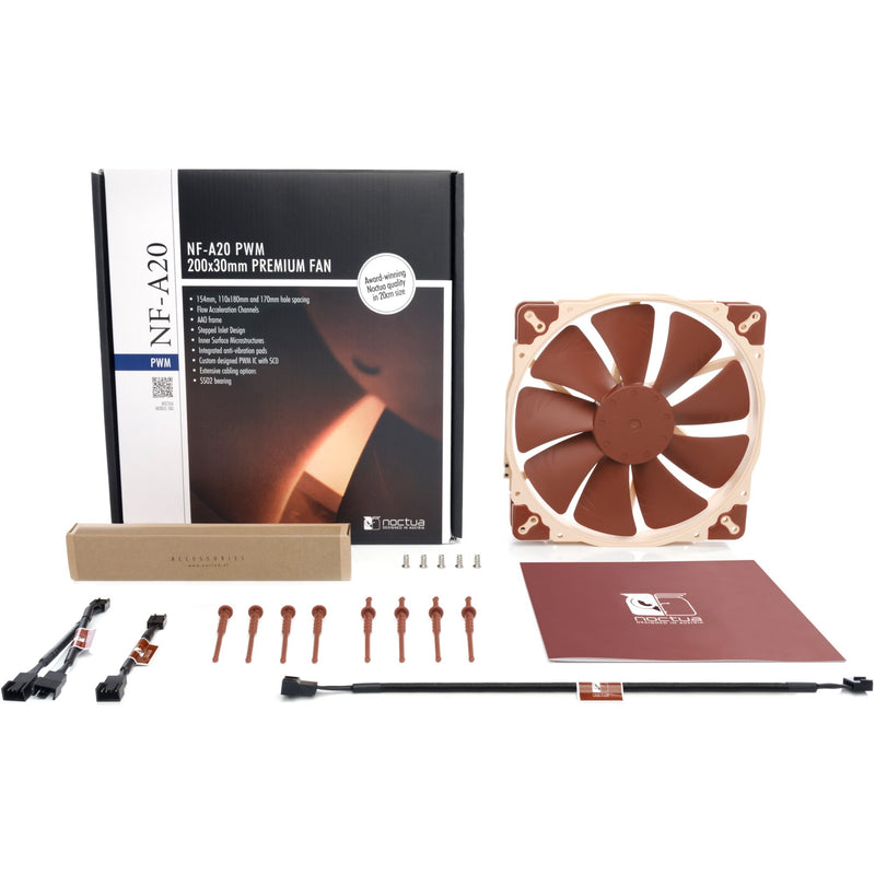 Afbeelding laden in galerijviewer, Noctua nf-a20 pwm case fan (crème, 200 x 200 x 30 mm)
