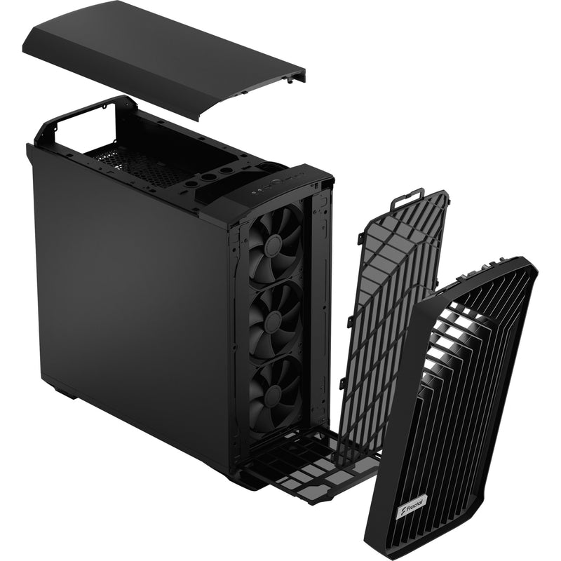 Afbeelding laden in galerijviewer, Fractal design torrent black solid midi tower behuizing (zwart | 2x usb-a | 1x usb-c)
