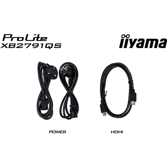 Iiyama prolite xb2791qs-b1 27 monitor (zwart (mat), hdmi, displayport, audio)