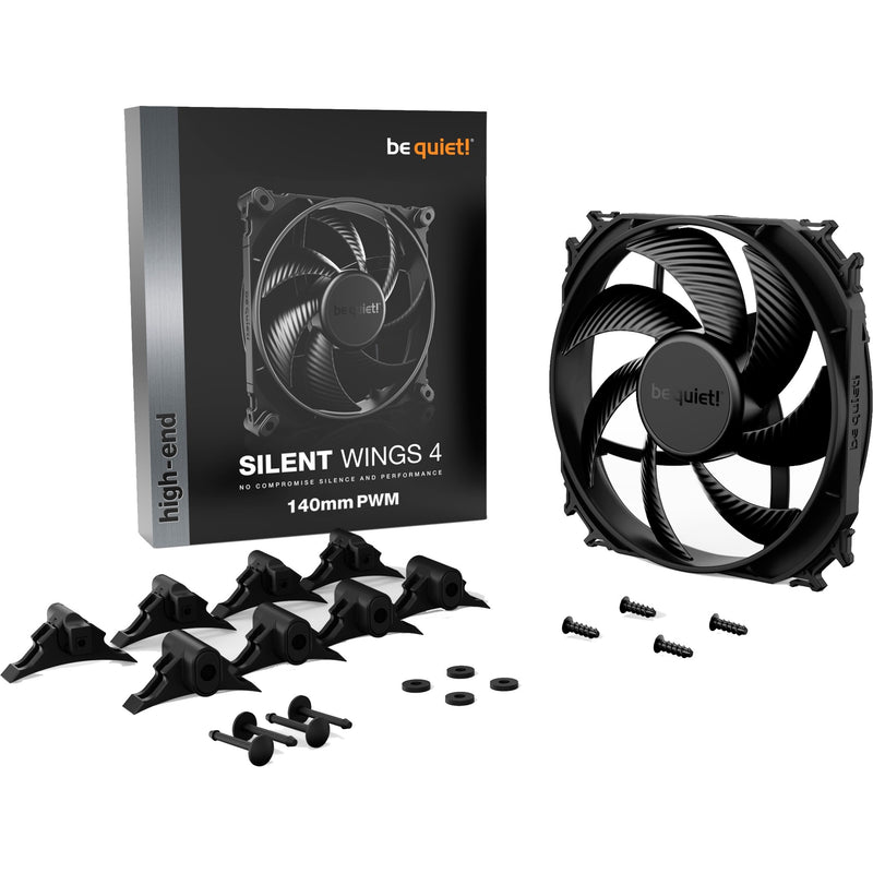 Afbeelding laden in galerijviewer, Be quiet! silent wings 4 pwm case fan (zwart, 140 x 140 x 25 mm)
