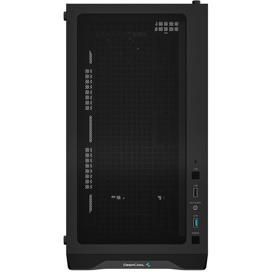 Deepcool cc360 argb mini tower behuizing (zwart | 2x usb-a | rgb | tempered glass)