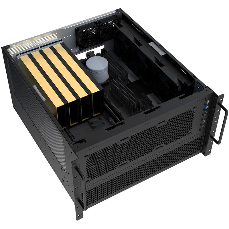 Afbeelding laden in galerijviewer, Silverstone rm600 rack behuizing (zwart)
