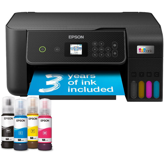 Epson ecotank et-2871 a4 multifunctionele wi-fi-printer met inkttank all-in-one inkjetprinter (zwart, scannen, kopiëren, wi-fi, inclusief tot 3 jaar inkt)