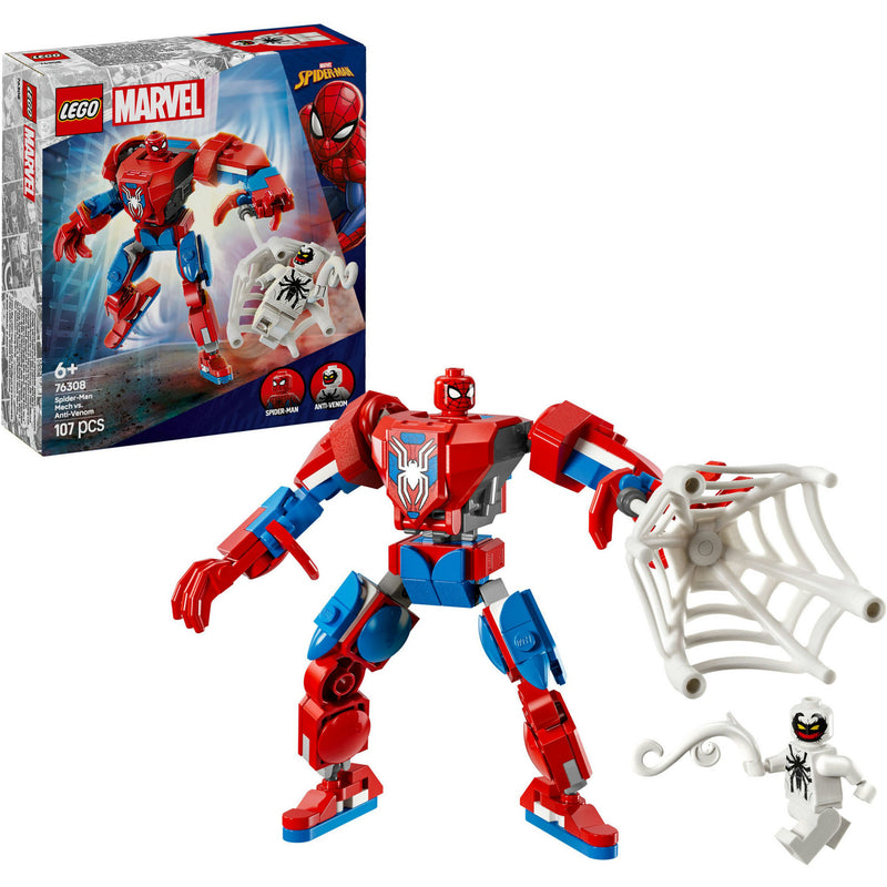 Afbeelding laden in galerijviewer, Lego marvel super heroes - spider-man mecha vs. anti-venom constructiespeelgoed (76308)
