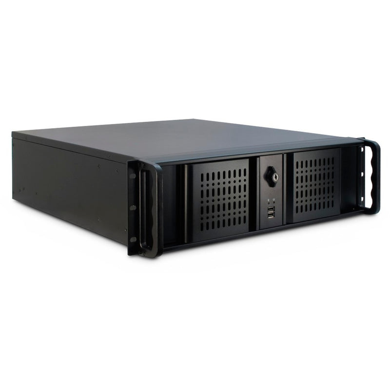 Afbeelding laden in galerijviewer, Inter-tech 3u-3098-s rack behuizing (zwart | 2x usb-a)
