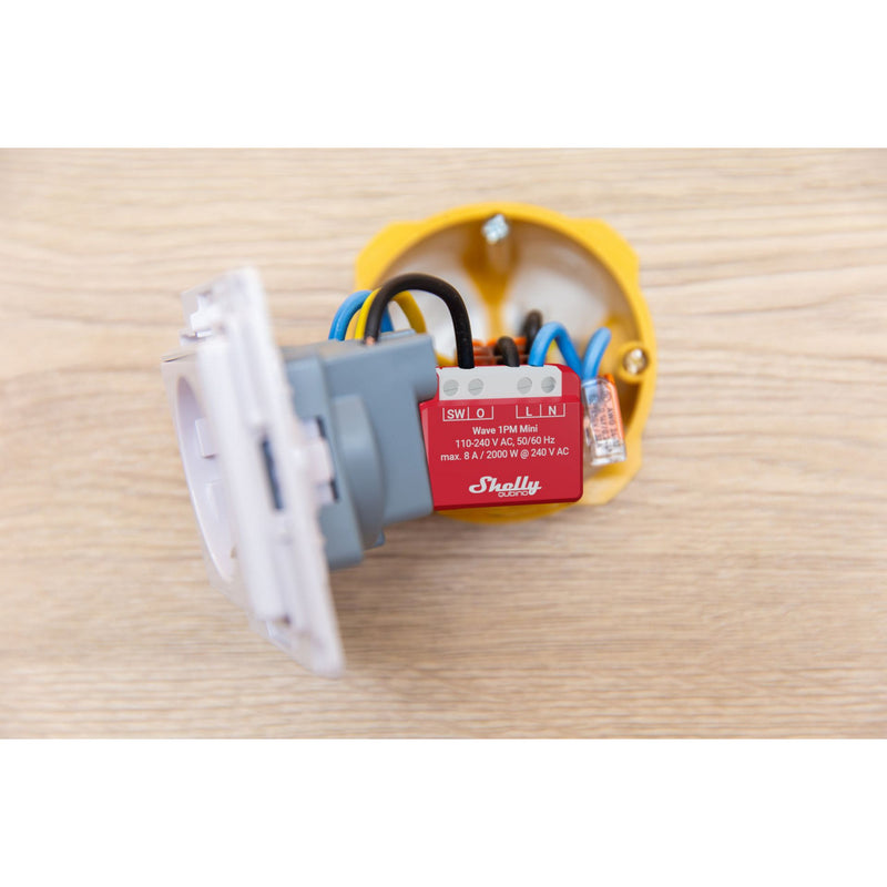 Afbeelding laden in galerijviewer, Shelly wave 1pm mini lr (eu) relais (rood, z-wave)

