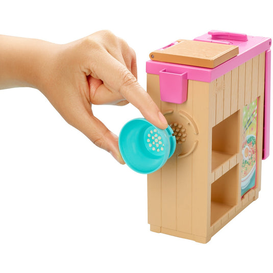 Barbie noodle bar speelset en pop