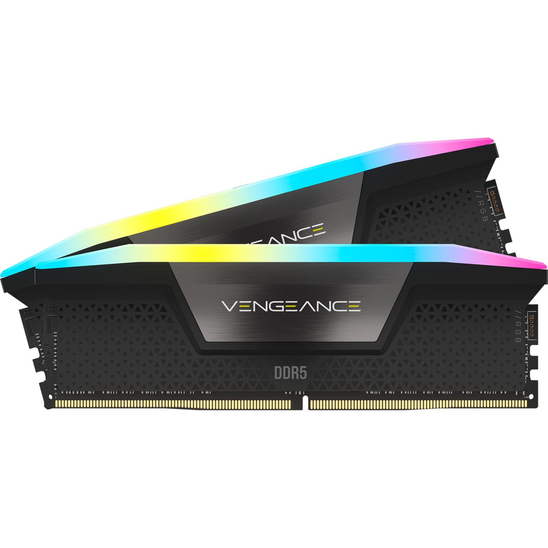 Afbeelding laden in galerijviewer, Corsair vengeance rgb 32 gb ddr5-6000 (2x 16 gb) werkgeheugen (grijs, cmh32gx5m2b6000z30k, xmp, expo)
