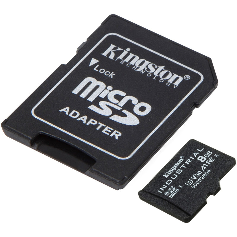 Afbeelding laden in galerijviewer, Kingston industrial microsdhc 8gb geheugenkaart (zwart, incl. sd adapter, klasse 10, uhs-i, u3, v30, a1)
