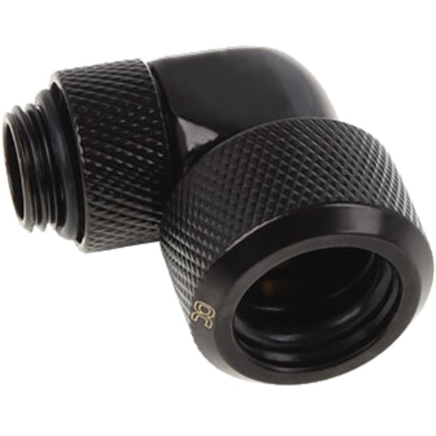 Afbeelding laden in galerijviewer, Alphacool eiszapfen 16 mm hardtube compressiefitting 90° draaibaar g1 4 verbinding (zwart, gekarteld, diep zwart)
