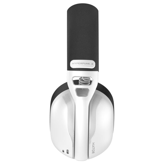 Hator hyperpunk 3 wireless over-ear gaming headset (wit, 2.4ghz bluetooth 5.4 usb-c)