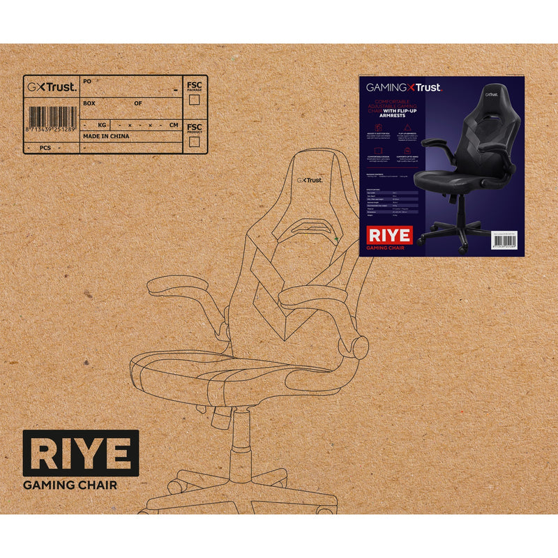 Afbeelding laden in galerijviewer, Trust gxt 703 riye gamingstoel (zwart)
