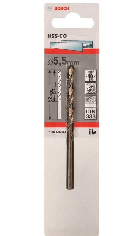 Bosch metaalboor hss-co 6,5 63mm 1szt in