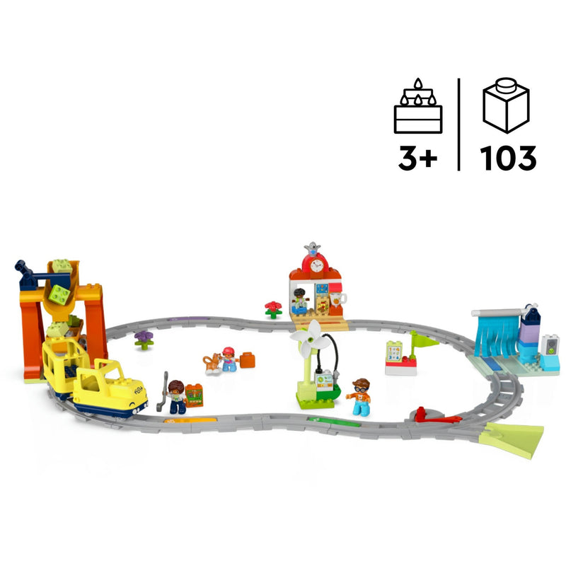 Afbeelding laden in galerijviewer, Lego duplo town 10428 grote interactieve buurttrein
